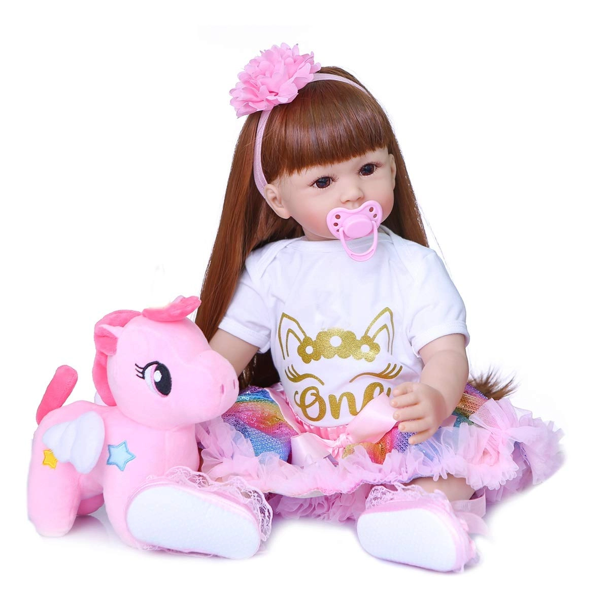 NANJING KERUITA INTERNET TECHNOLOGY CO.,LTD Reborn Toddler Doll - 24 inch Silicone Vinyl Ages 3+
