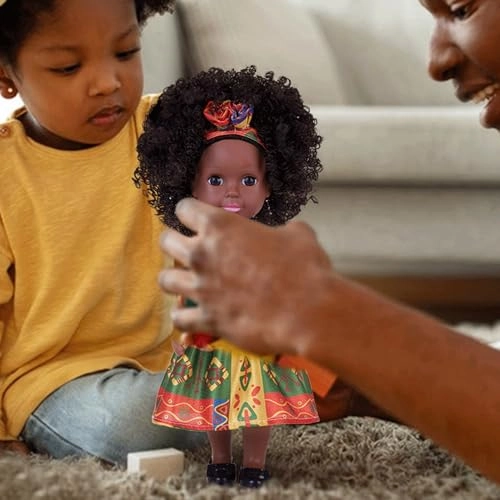 Fashion Doll - 14 Inch Afro hairstyle Changeable Clothes
