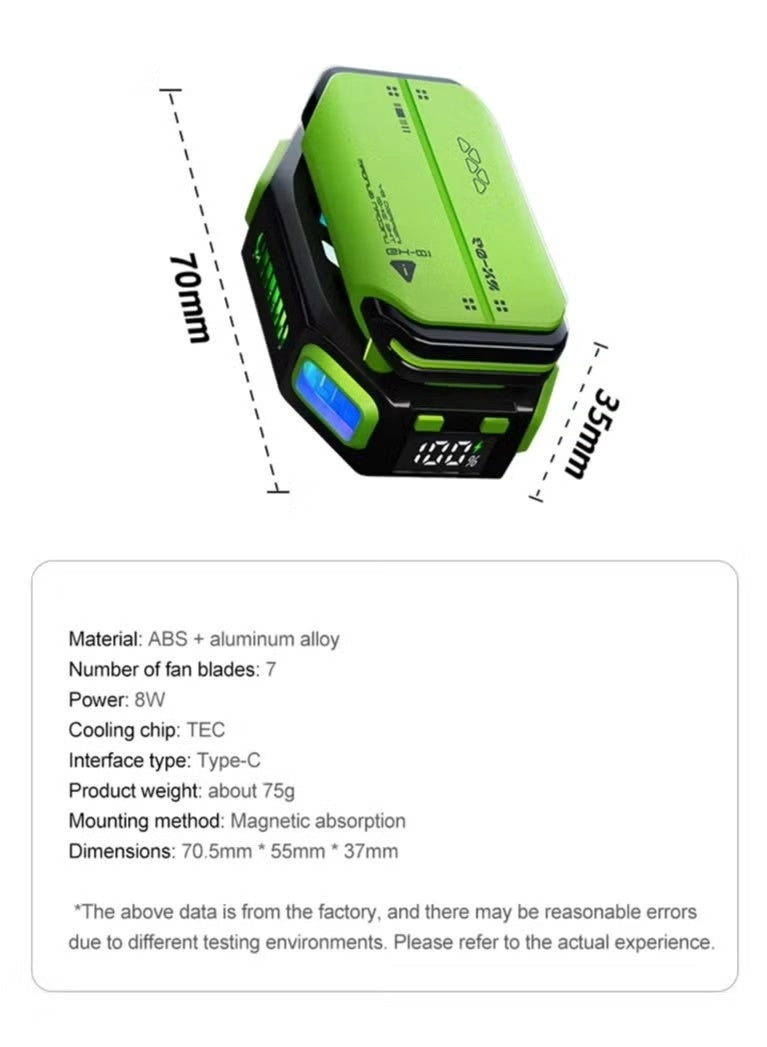 X111 Mobile Phone Cooler - 1800mAh Magnetic Semiconductor Cooling