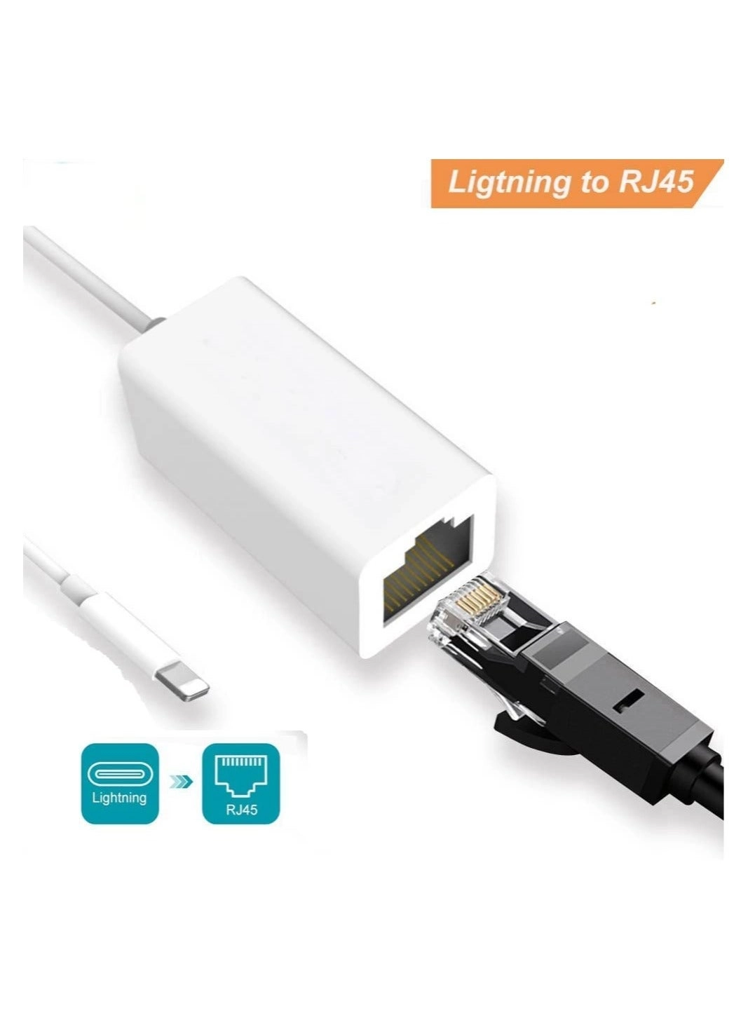 Lightning to Ethernet Adapter Lightning to RJ45 Cable