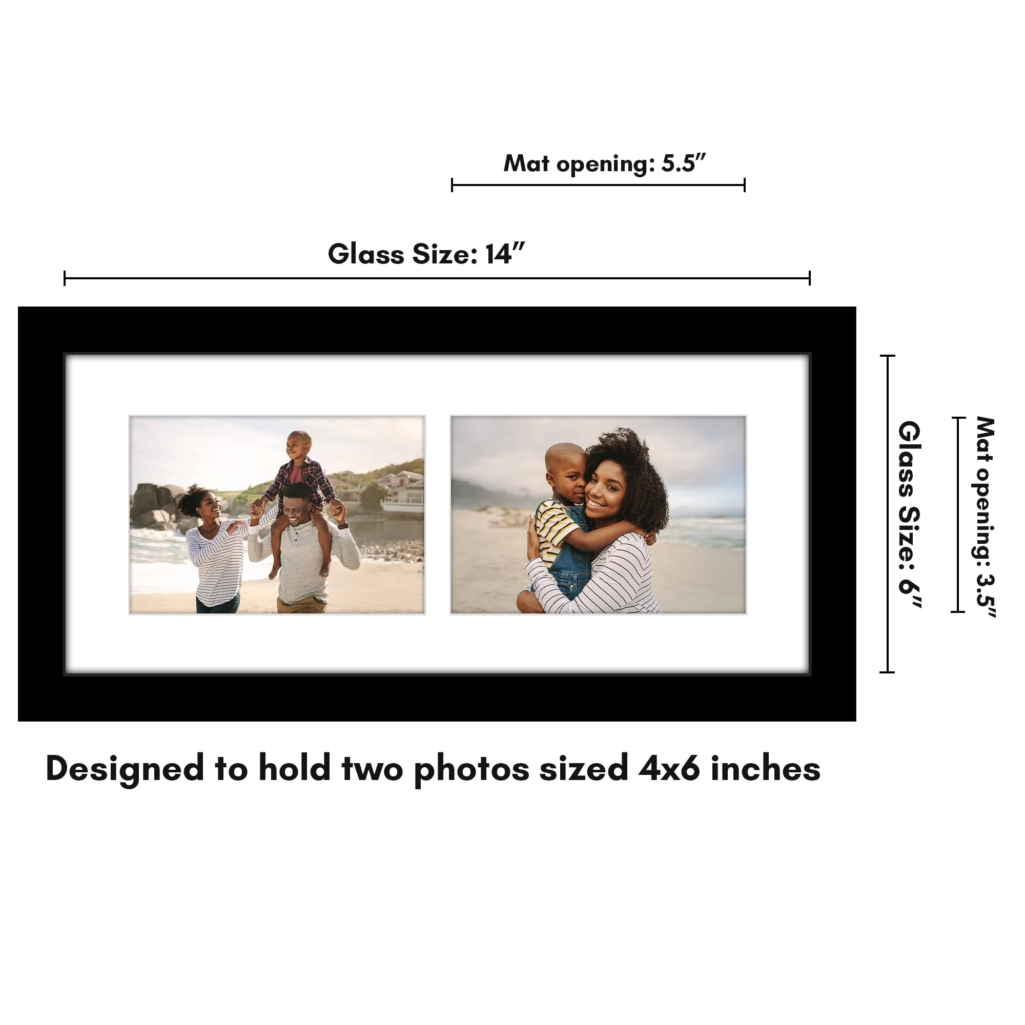 Hinged Double Picture Frame - 4X6 2