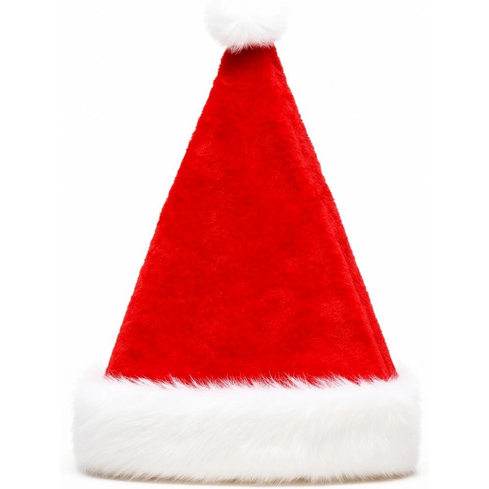 PartyDeco Fluffy Santa Hat - Adult Size
