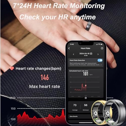 Smart Ring - LED Dispay Screen Heart Rate Sleep Tracker