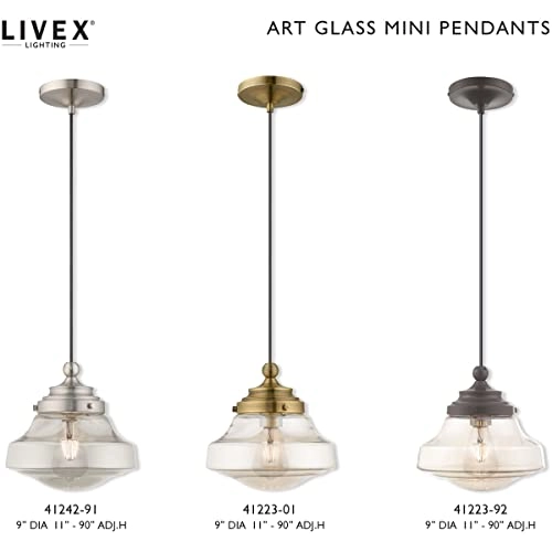 41223-01 - 11" One Light Mini Pendant Antique Brass
