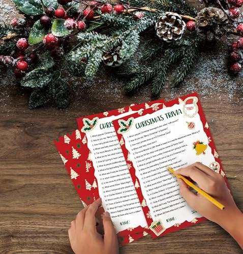 Christmas Trivia Game - All Ages 30 Question Cards