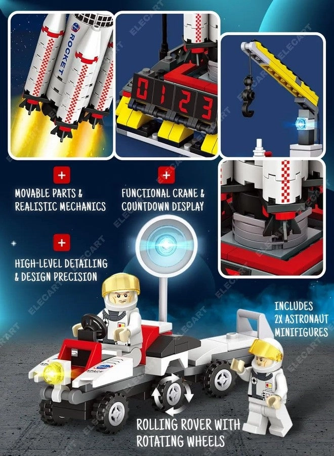 Space Rocket Launch Control Center - Mars Rover Satellite Astronaut