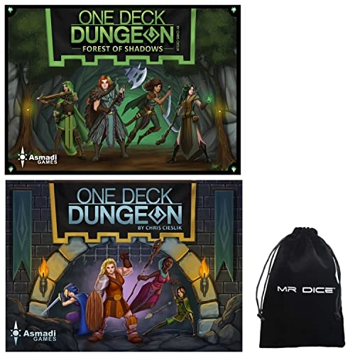 One Deck Dungeon: Forest of Shadows + One Deck Dungeon + Mr Dice Drawstring Bag