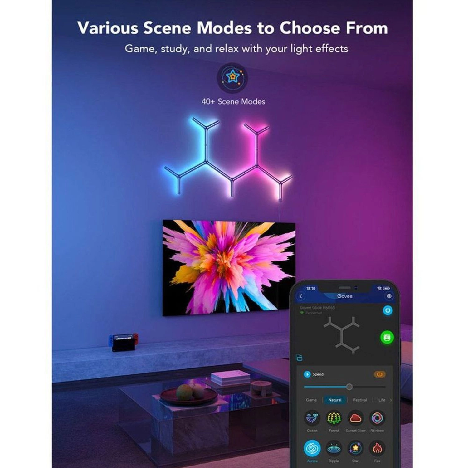 60905 Y Shape Light Panel - Mood Lighting Multicolour