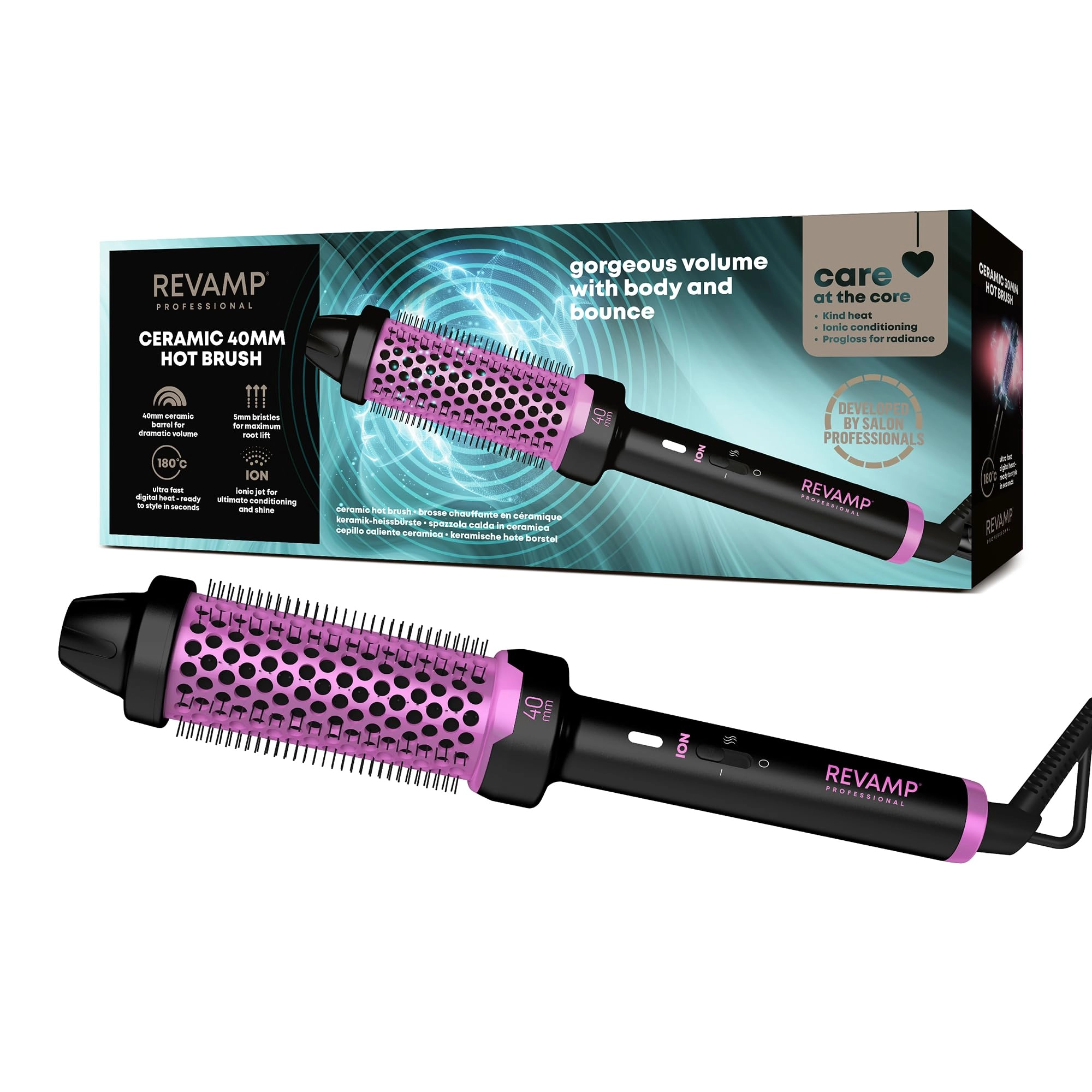 FKA Brands Ceramic Hot Brush Styler - 40 mm