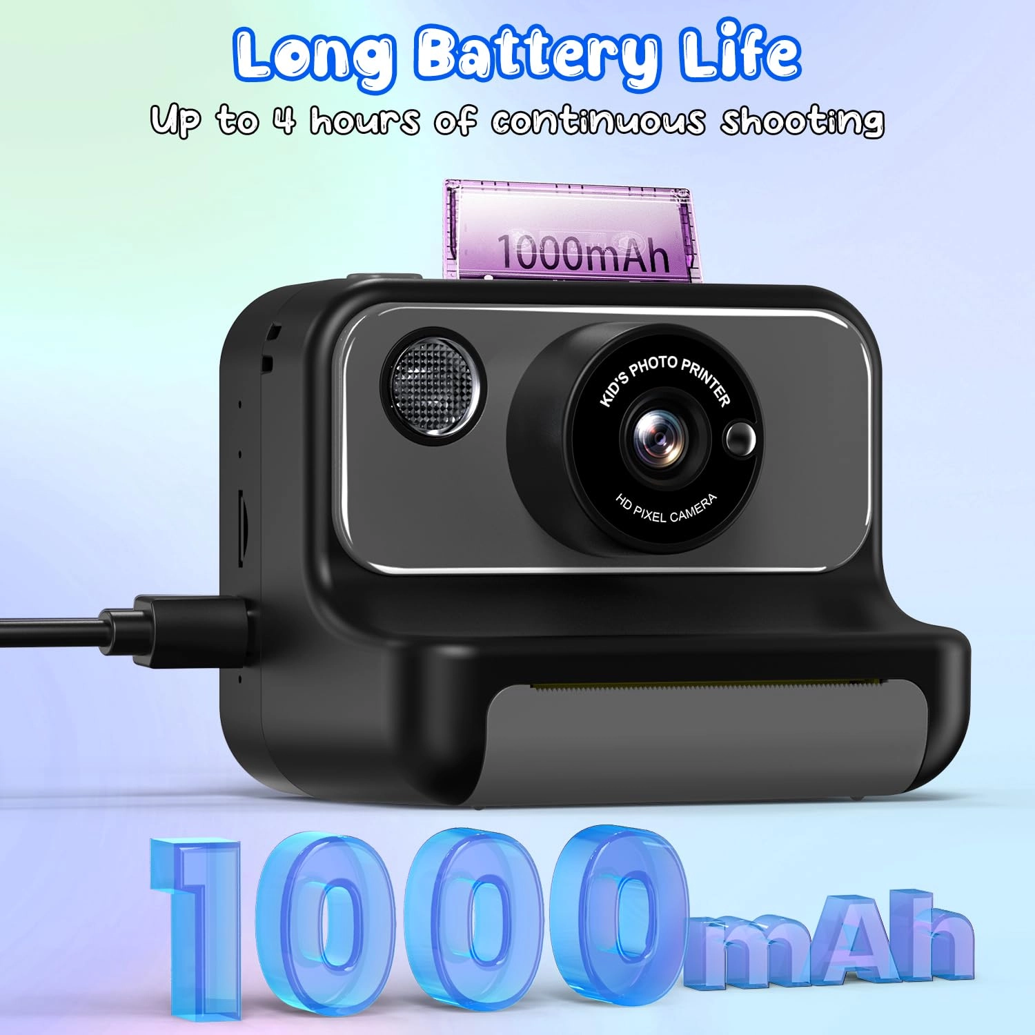 H3 - Kids Instant Print Camera Purple
