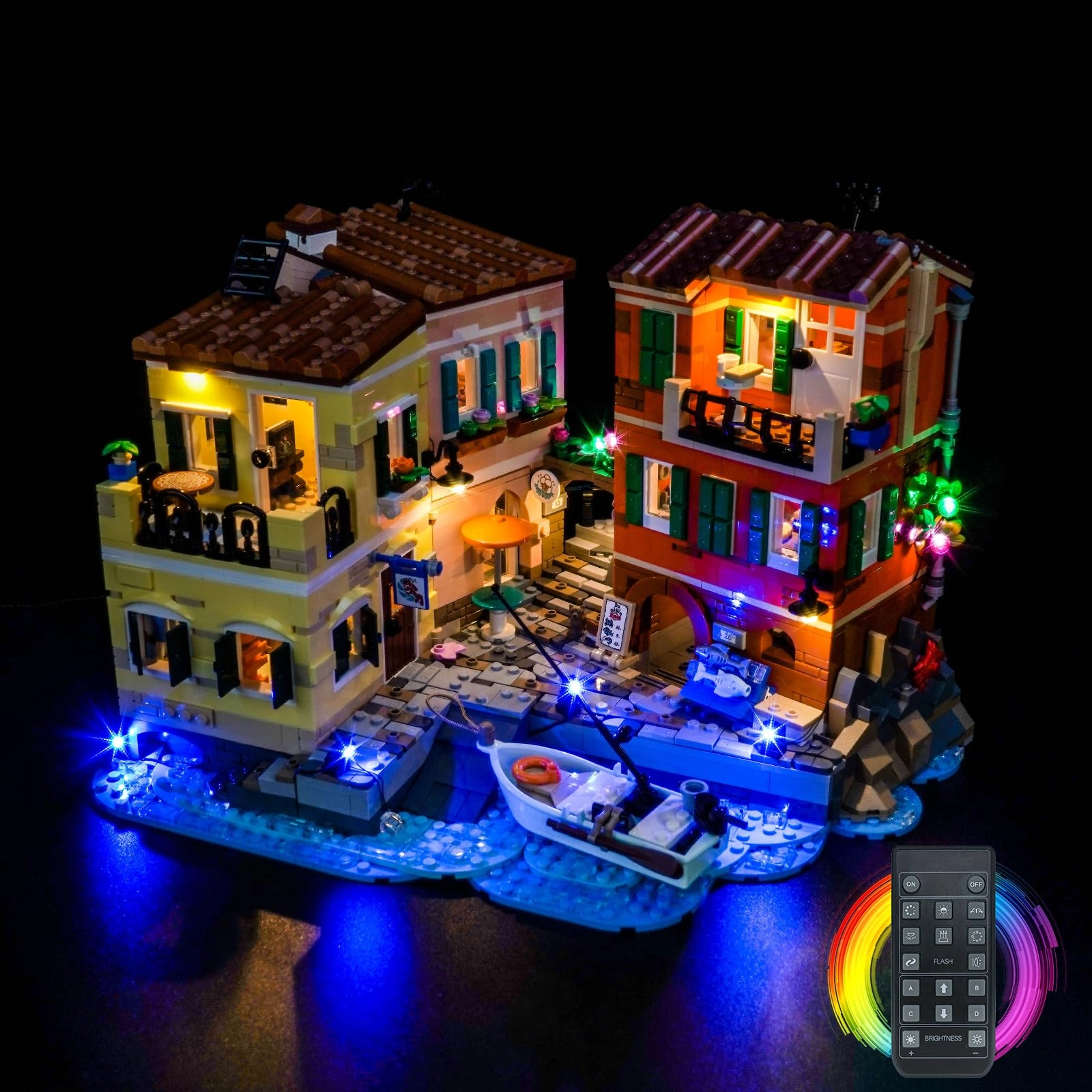 BrickBling Remote Control Light Kit - Copper Line for LEGO Italian Riviera 21359