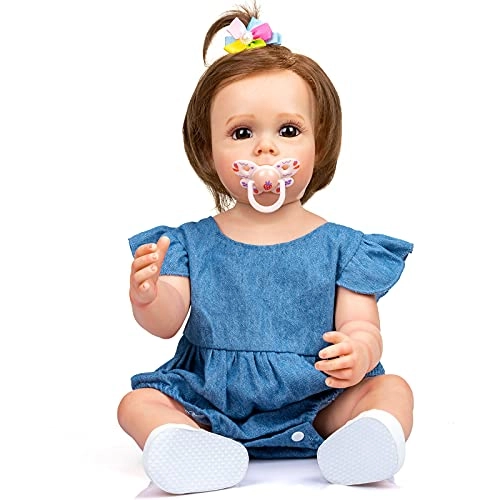 Maggi Reborn Baby Doll - 55 cm Silicone Hand rooted fiber hair