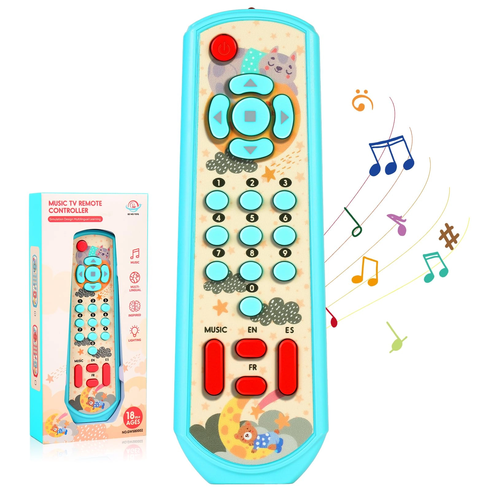 aolso Baby Remote Control Musical Toy - 6 months+