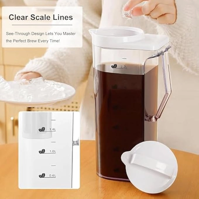 Cold Brew Maker - 800Ml Leakproof Airtight Lid