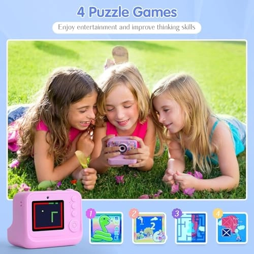 Kids Digital Camera - Instant Thermal Printer 4800W 1080p