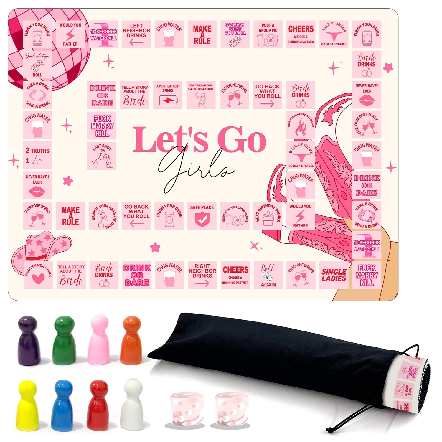 Xendelow Disco Cowgirl Drinking Games - 8 piece(s) 21 years and up