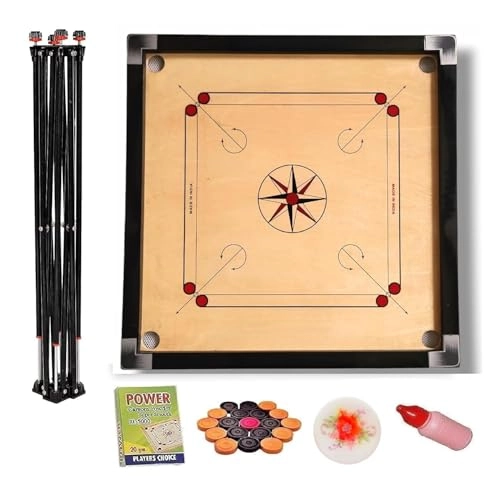 Superior Matte Finish Practice Carrom Board - 32 INCH Beige