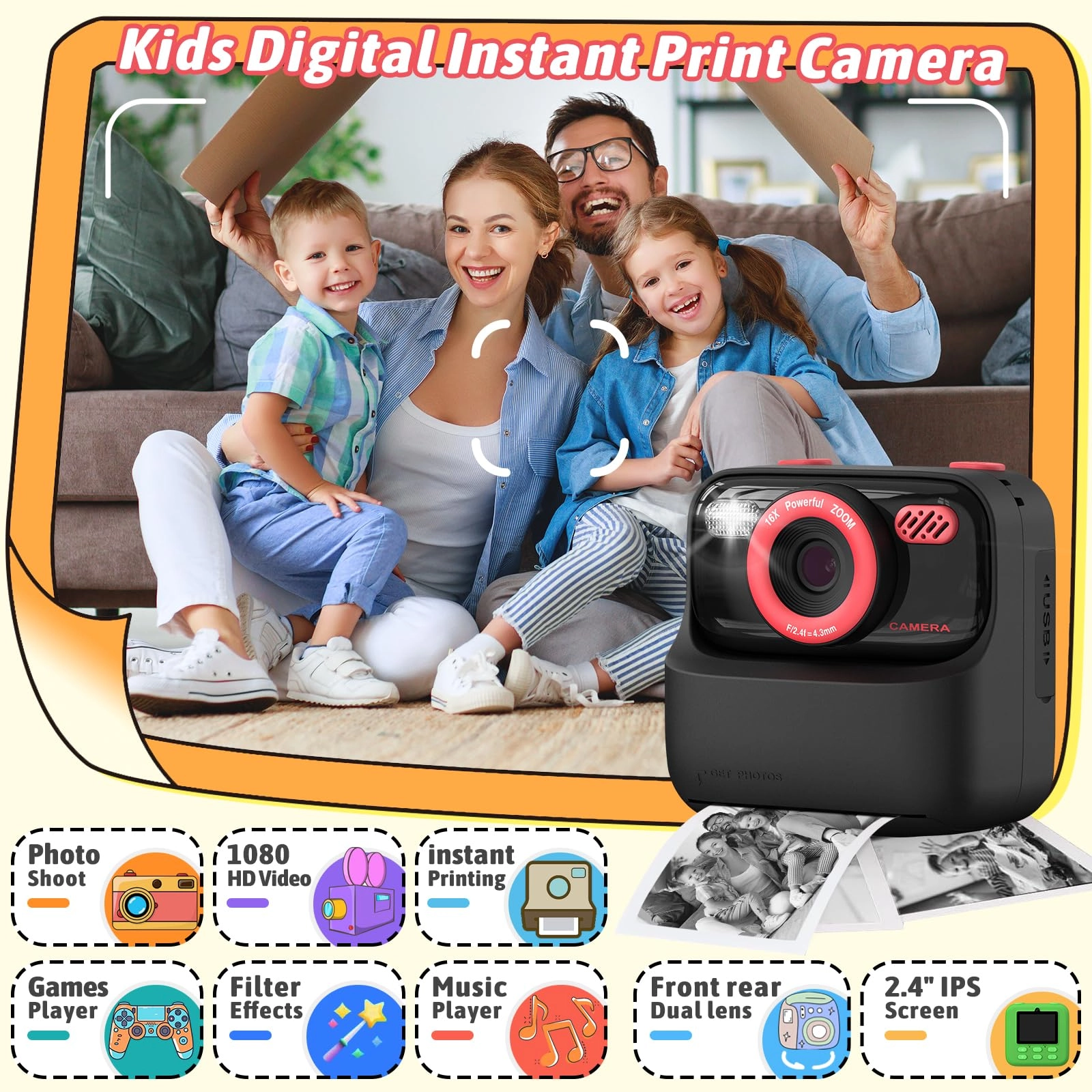 Instant Print Camera - 32GB White
