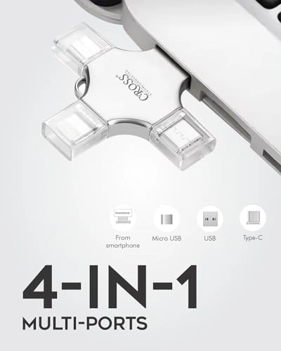 4 IN 1 PENDRIVE - USB 3.0 Lightning Micro USB USB A Type-C 256GB