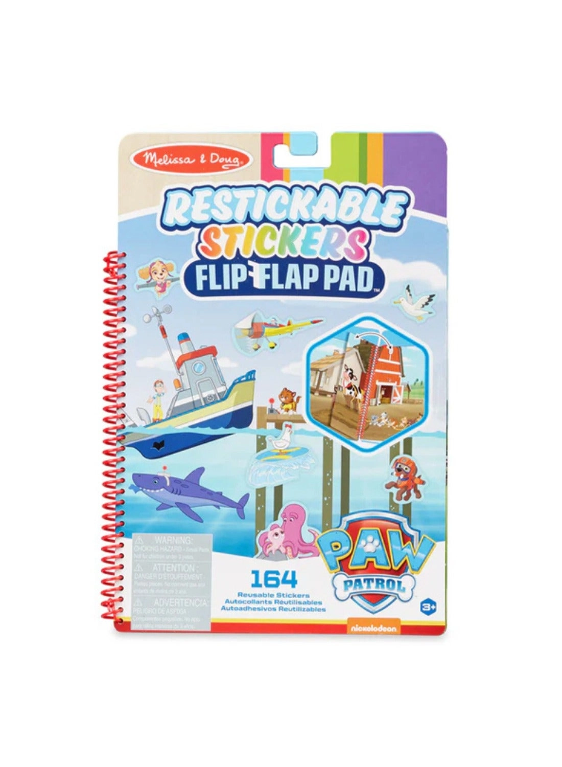 PAW Patrol Restickable Stickers Flip-Flap Pad - 5 pages 130 piece(s)