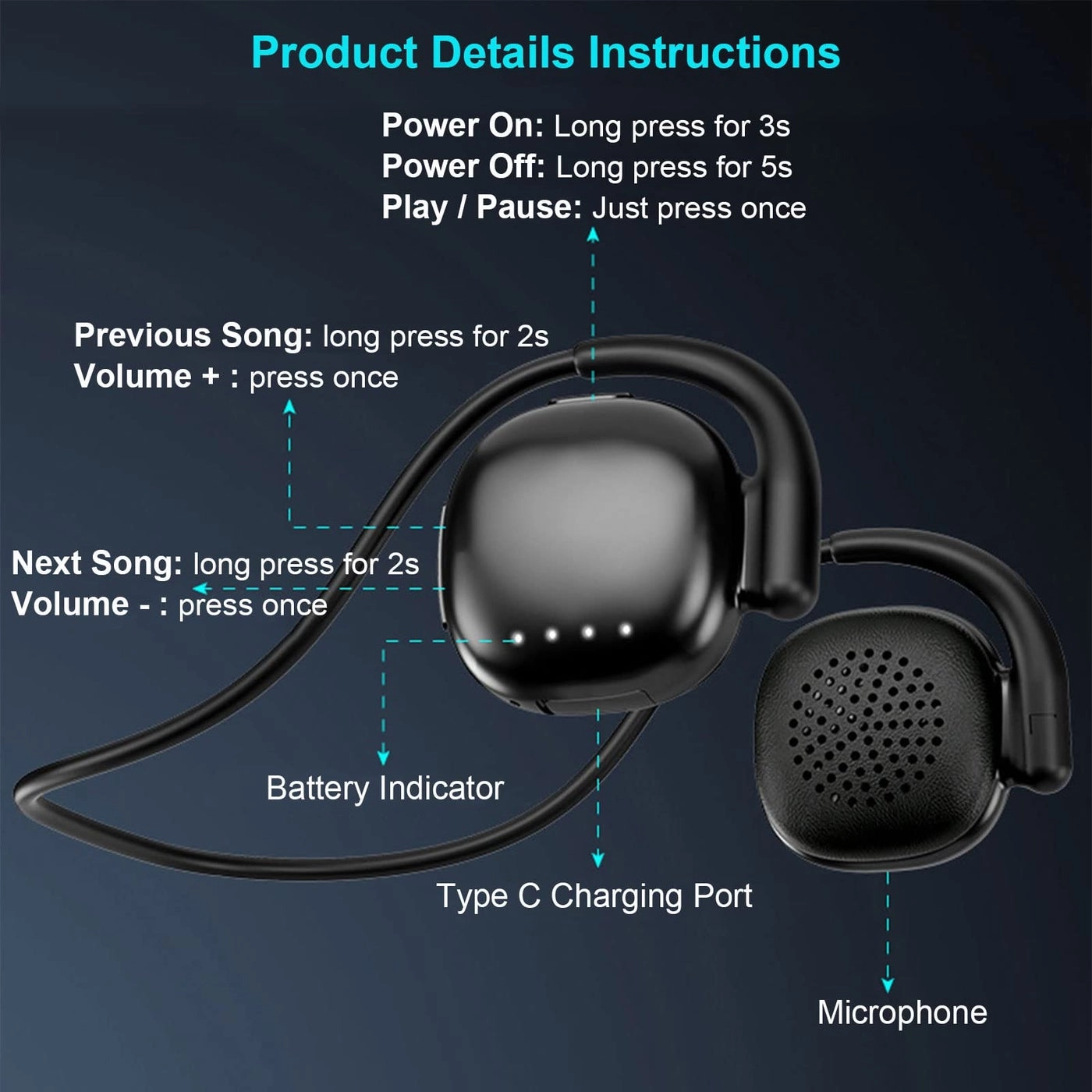 IE223-B Wireless Headphone