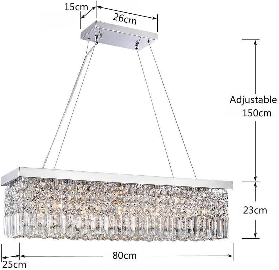 Modern Crystal Chandelier - Dimmable