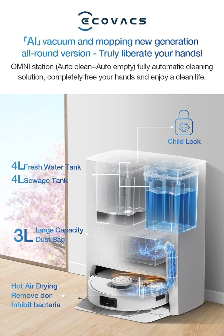 DEEBOT T10 TURBO - With Mop, Clean Station