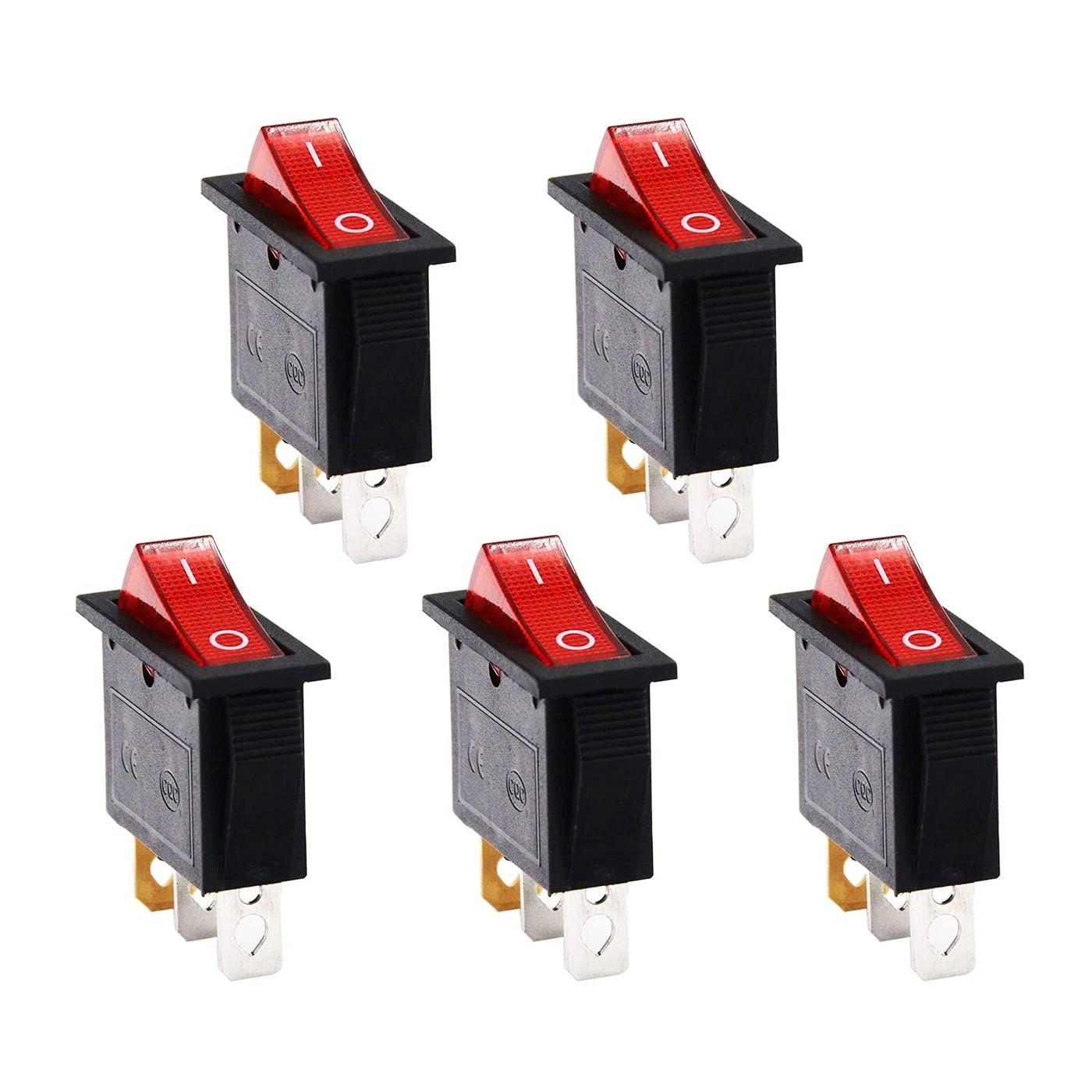 RuoFeng KCD3-101 - AC 250V 15A / AC 125V 20A 3 Pin ON-OFF (SPST) 5 pcs