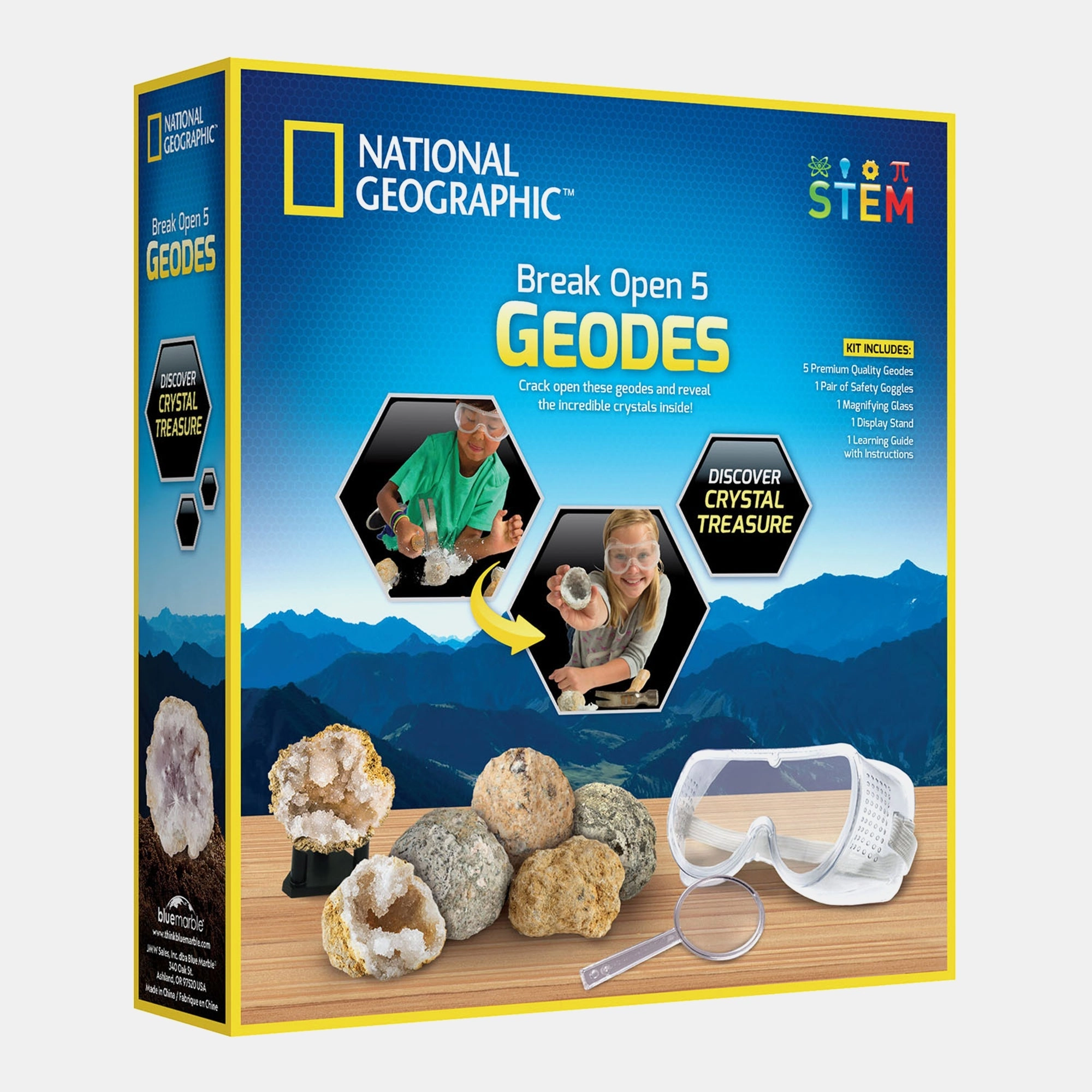 National Geographic Break Open Geodes Kit Science - 8 years+ 5 pieces