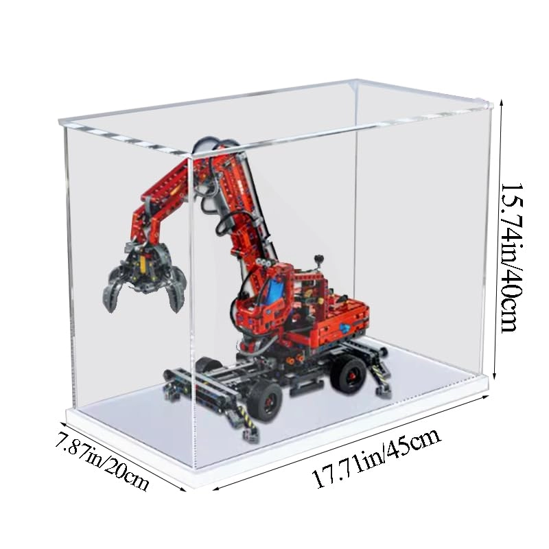 Acrylic Display Case (42144) - White Bottom Transparent