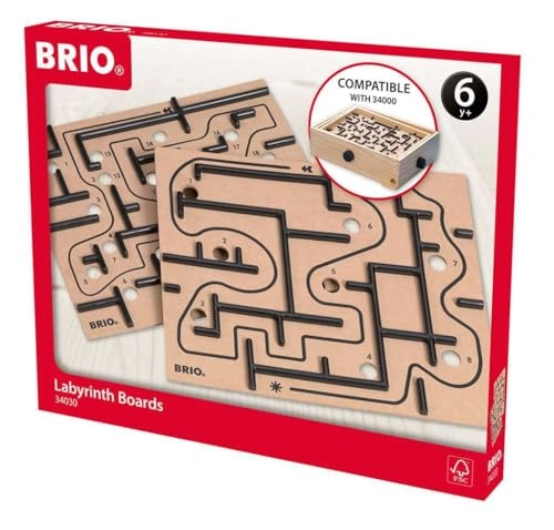 Labyrinth Wooden Puzzle (BRI-34030) - 2 pcs