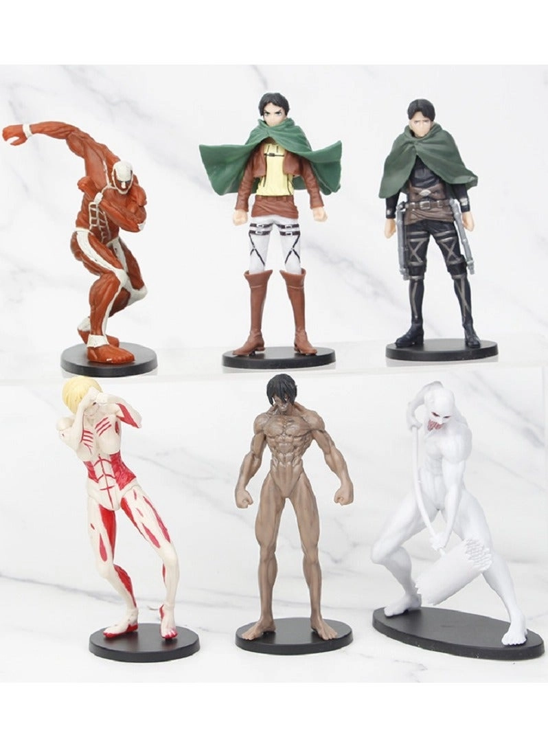 Mikasa + Eren + Levi + Jaw + Beast - 10 Handicraft Figure Desktop Birthday Gift Decoration