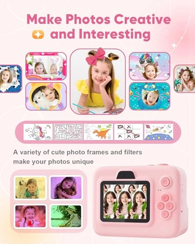 Kids Camera Instant Print - 12MP 1080P 2.4" Screen