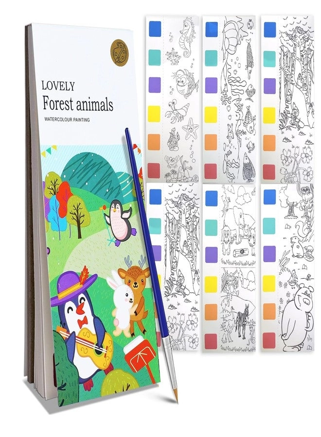 Pocket Watercolor Painting Forest Book - 0-3 Years