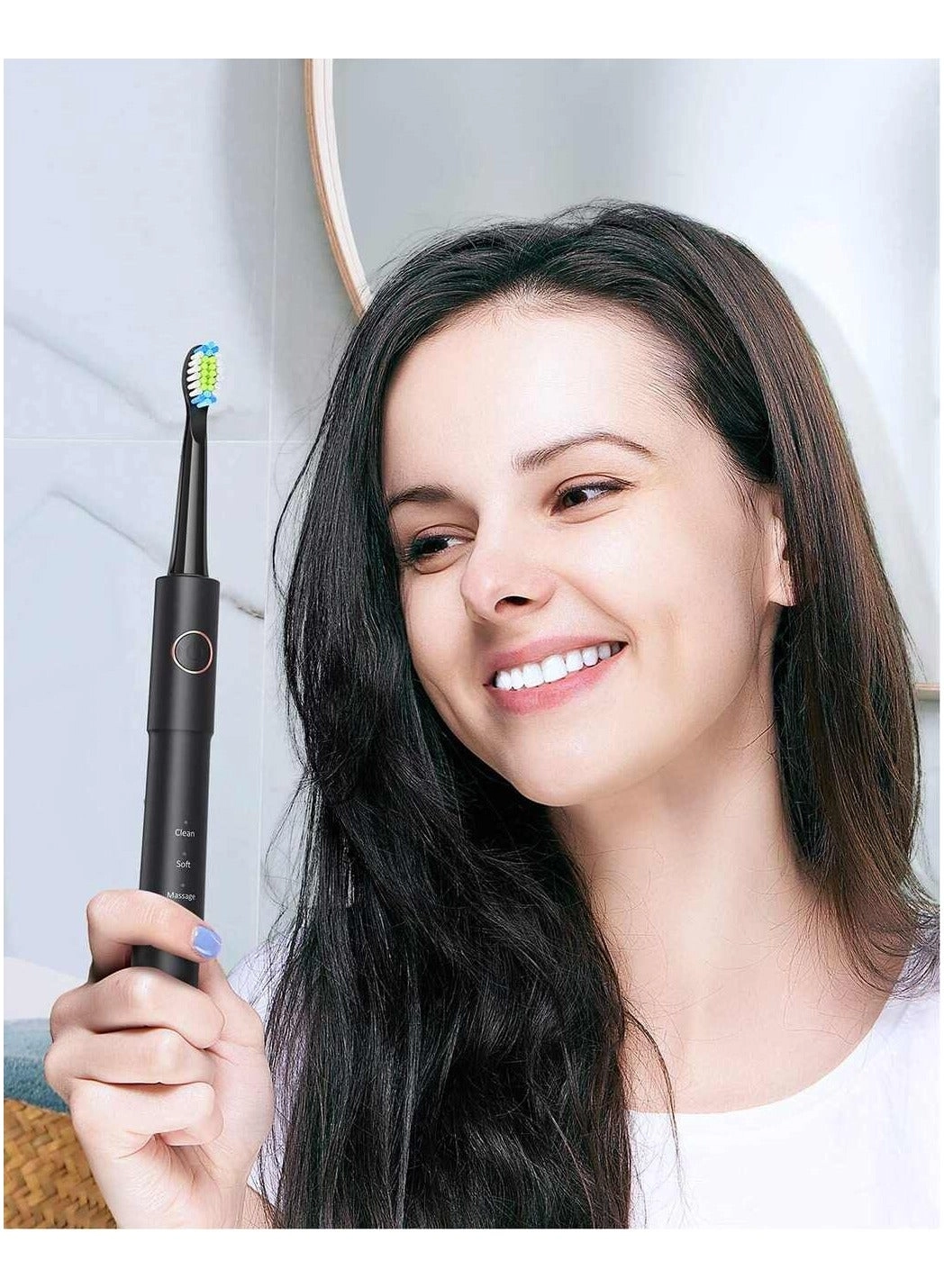 Sonic Electric Toothbrush - Rechargeable 8 Brush Heads 5 Modes