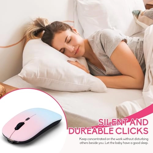 Gradient Color Bluetooth Mouse - Wireless