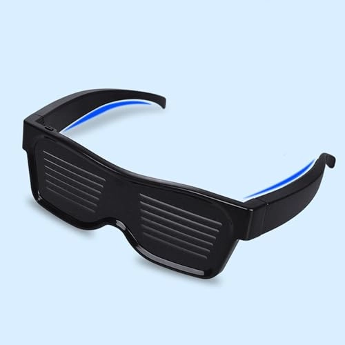 Smart LED Glasses - Red USB Charging APP Control
