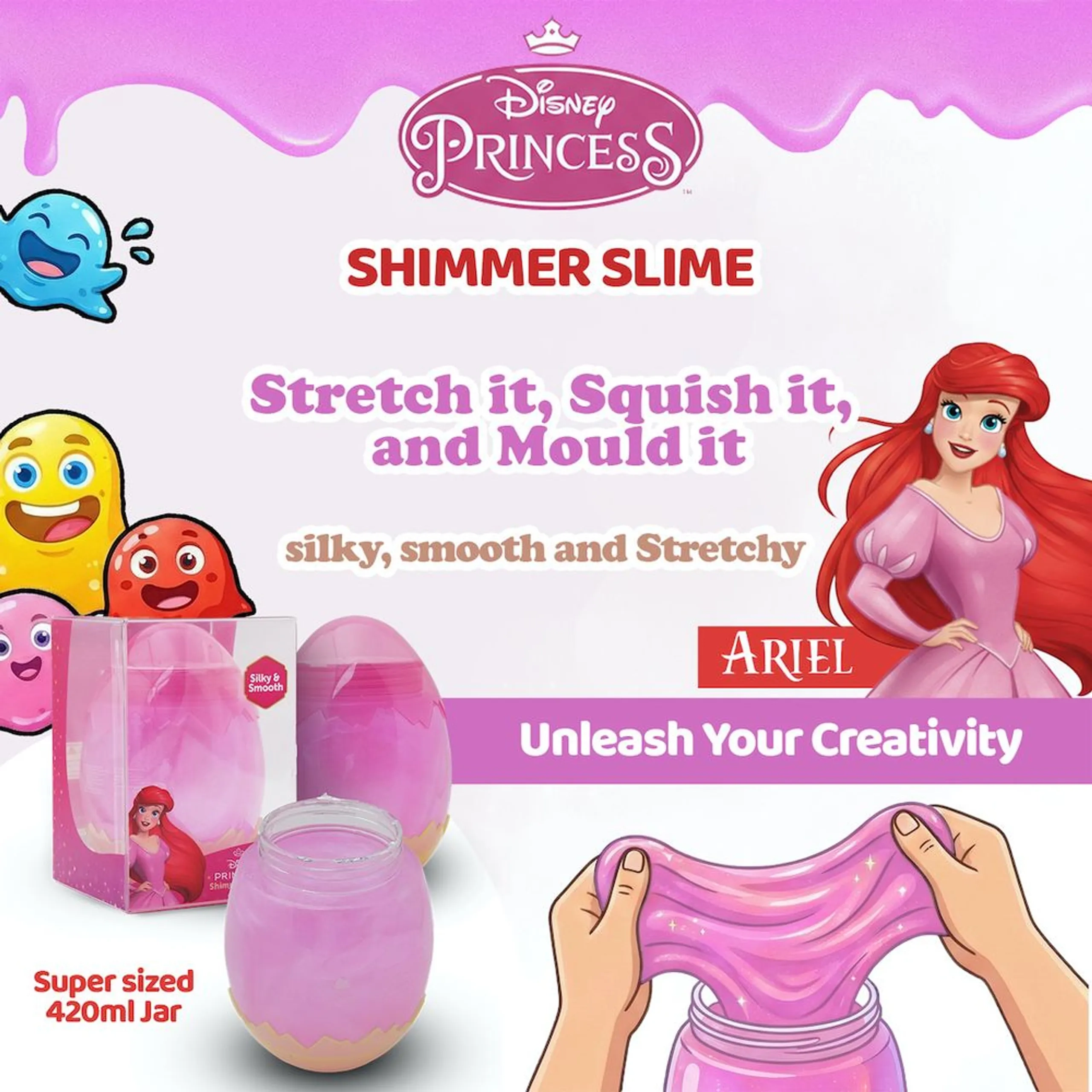 Disney Princess Shimmer Slime - 3 years+
