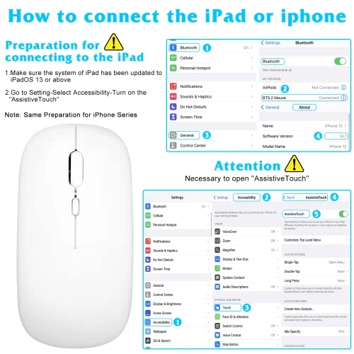 2.4GHz Rechargeable Wireless LED Mouse - Bluetooth