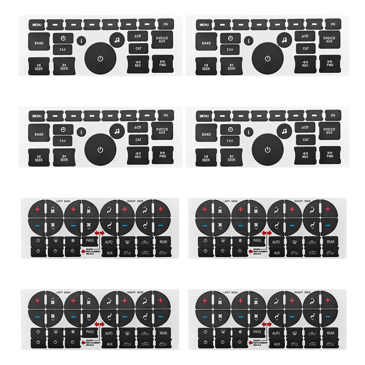 UHANBUT Dash Button Repair Sticker Decal - GM 2007-2014