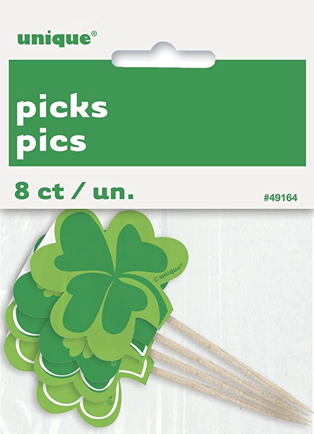 Party Zone Shamrock Decal Picks - 3.5in