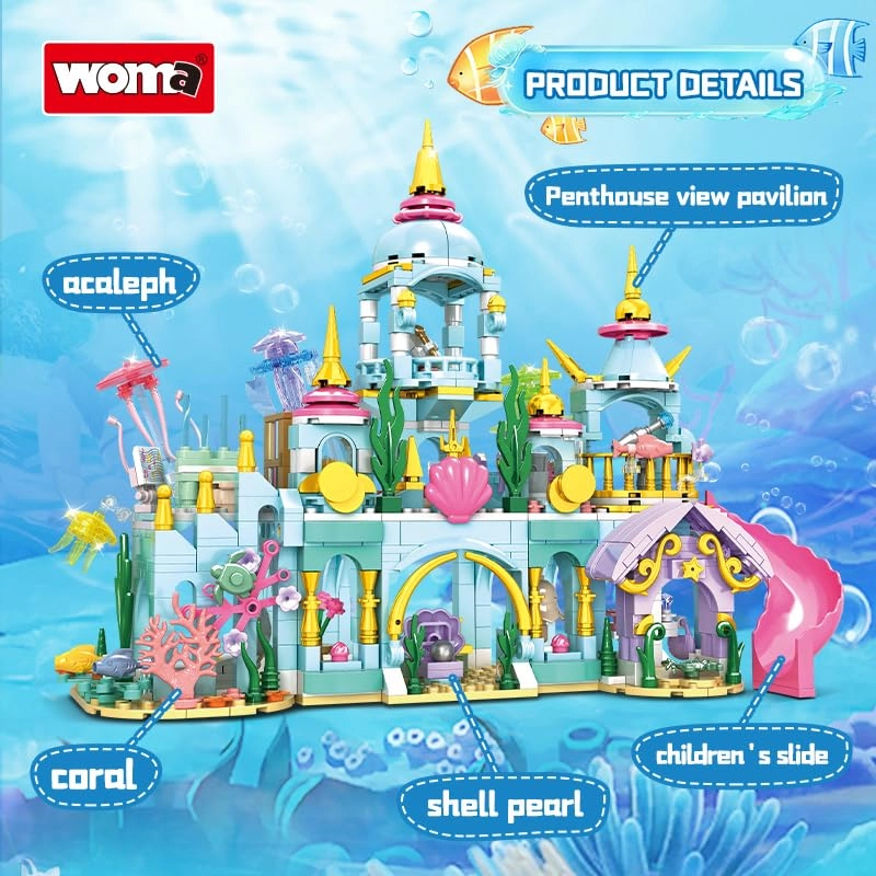 11833 Sea World Underwater Castle Furina's Palace - 6 Years 766 pieces
