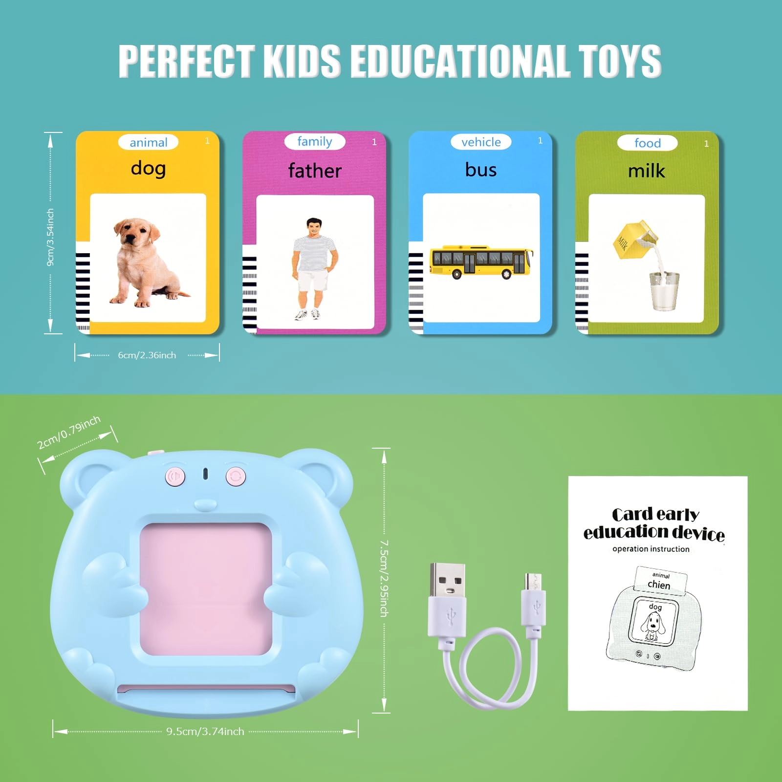 visator Flash Cards Language - 1-6 Years Old