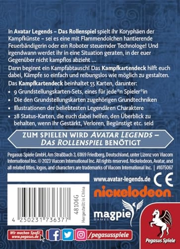 Avatar Legends - Das Rollenspiel: Kampfkartendeck - 55 cards (German)