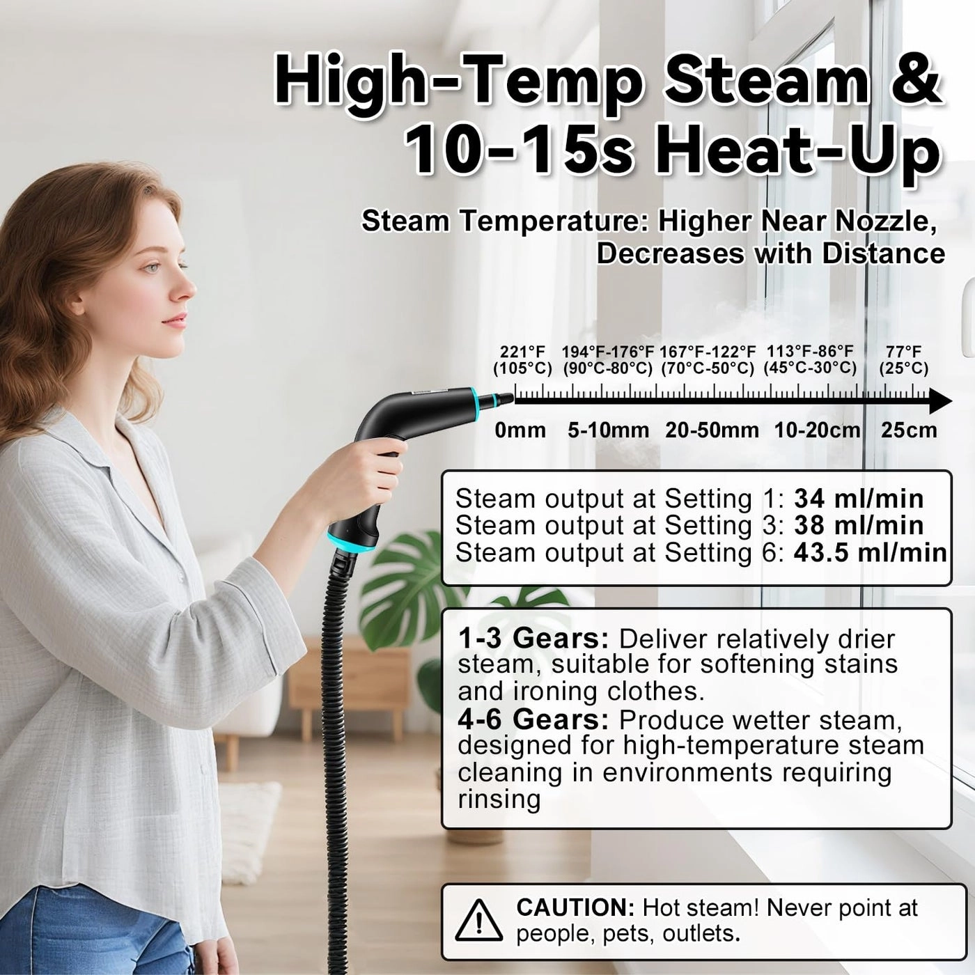 Portable Steam Cleaner - 1250ml