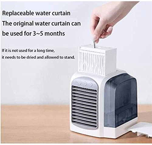 Mini Portable Air Conditioner - 7 Colors 2 Water Tanks USB