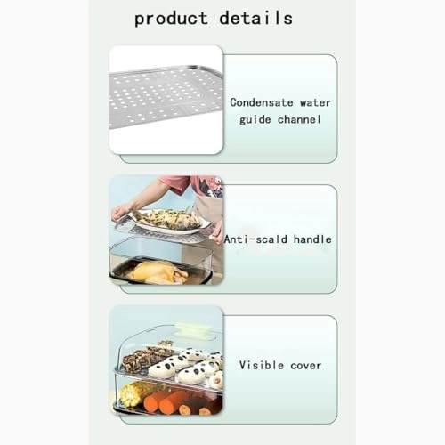 360° Steam Cycle Electric Food Steamer - 26L