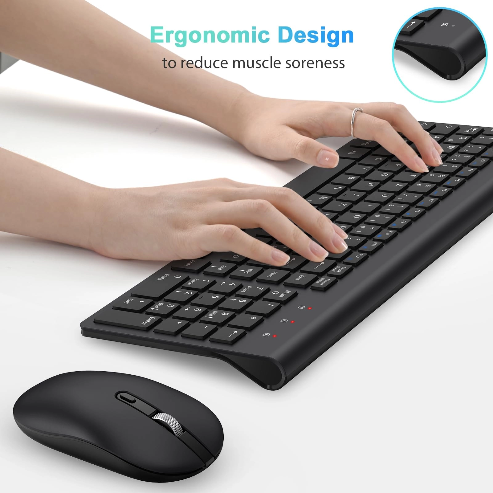 Wireless Keyboard Mouse Combo - UK Wireless