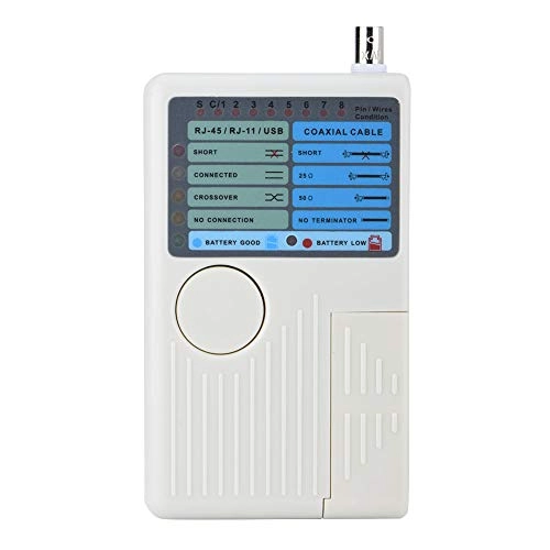 Optimal Shop 4 in 1 Network Cable Tester - RJ-11 RJ-45 USB BNC one-button automatic scan