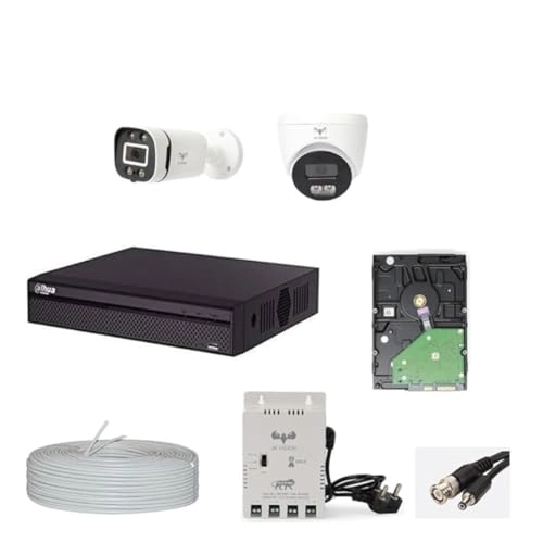 ColorVu CCTV Camera System - 1 Bullet 1 Dome 4 Channel 2.4MP Bundle